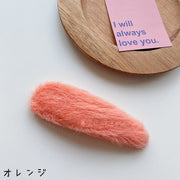 ヘアクリップ レディース 女性 ヘアアクセサリー ファッション雑貨 小物 パッチン留め パッチンクリップ フェイクファー 無地 ピンク ホワイト グリーン かわいい キュート もこもこ ふわふわ ガーリー