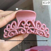 ヘアクリップ バンスクリップ 2個セット レディース 女性用 ヘアアクセサリー 髪留め 大きめ まとめ髪 ヘアアレンジ マット おしゃれ カジュアル オフィス 仕事 ツヤ感 ツヤ消し ブラック ピンク パープル 紫