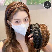 三つ編みカチューシャ ヘアアクセサリー レディース みつあみ 編み込み風 幅広 ヘアアレンジ 髪飾り ヘッドアクセ ヘッドバンド おしゃれ かわいい 上品 ボリュームアップ 自然 簡単 お出かけ カジュアル デイリー 普段使い 女性用