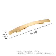 バレッタ ヘアクリップ 髪留め レディース 女性 ヘアアクセサリー ファッション雑貨 バトン型 無地 ゴールドカラー シルバーカラー シンプル フェミニン フォーマル かわいい キュート おしゃれ