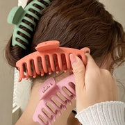 バンスクリップ ヘアクリップ 髪留め レディース 女性 ヘアアクセサリー ファッション雑貨 横長 幅広 大きめ 無地 マットカラー ブラック ピンク ネイビー グリーン フェミニン ガーリー 可愛い キュート おしゃれ