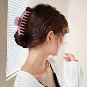 バンスクリップ ヘアクリップ 髪留め レディース 女性 ヘアアクセサリー ファッション雑貨 横長 幅広 大きめ 無地 マットカラー ブラック ピンク ネイビー グリーン フェミニン ガーリー 可愛い キュート おしゃれ