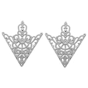 襟ブローチ タックピン 2個セット レディース メンズ アクセサリー シャツ ブラウス ストール 三角 王冠 レトロ感 おしゃれ