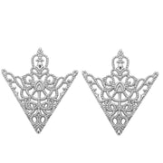 襟ブローチ タックピン 2個セット レディース メンズ アクセサリー シャツ ブラウス ストール 三角 王冠 レトロ感 おしゃれ