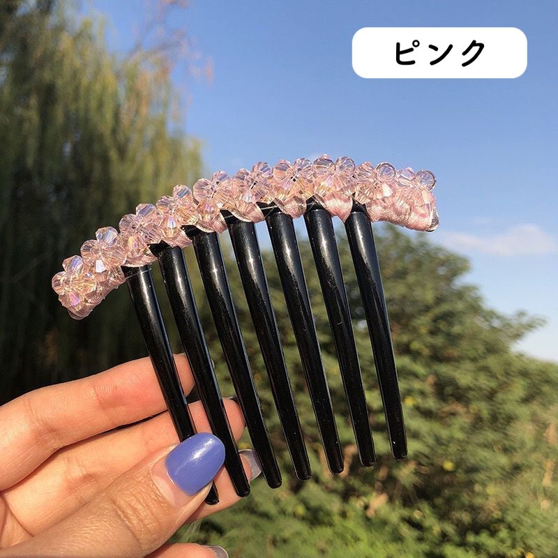 ヘアコーム 夜会巻きコーム ヘアアクセサリー レディース 女性用 髪飾り 商品画像4