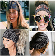 ヘアバンド ヘッドバンド バンダナ風 レディース 女性用 幅広 ヘアアレンジ ヘアーバンド 髪飾り 髪留め 汗止め スポーツ ヨガ 運動 ウォーキング ランニング 筋トレ トレーニング ジム 洗顔 カラバリ豊富 おしゃれ