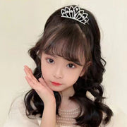ティアラ コーム 子供用 ヘアアクセサリー 王冠モチーフ かんざし ラインストーン 髪飾り キッズ ジュニア 誕生日 ハロウィン コスプレ パーティ イベント ヘアアレンジ ラインストーン キラキラ プリンセス お姫様