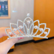 ティアラ コーム 子供用 ヘアアクセサリー 王冠モチーフ かんざし ラインストーン 髪飾り キッズ ジュニア 誕生日 ハロウィン コスプレ パーティ イベント ヘアアレンジ ラインストーン キラキラ プリンセス お姫様