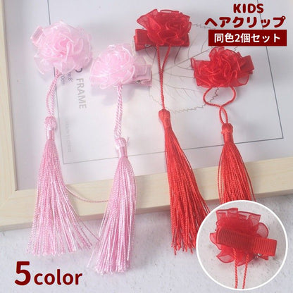 ヘアクリップ 2個セット キッズ 子供用 女の子 ヘアアクセサリー 商品画像