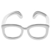 指輪 オープンリング レディース 女性用 アクセサリー ファッションリング メガネ型 眼鏡 ユニーク おもしろ 可愛い おしゃれ プレゼント 贈り物 ギフト 誕生日 記念日