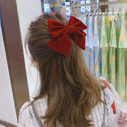 バレッタ くちばしクリッ プレディース 女性用 ヘアアクセサリー リボン 蝶々結び 大きめ 髪飾り 髪留め ヘアアレンジ ガーリー かわいい エレガント おしゃれ