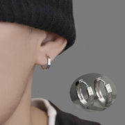 ピアス メンズ フープピアス アクセサリー 男性用 リングタイプ シルバーカラー ローマ数字 カッティング リング おしゃれ かっこいい ギフト プレゼント レディース 女性 クール カジュアル 八角形 オクタゴン