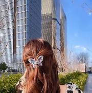 ヘアクリップ レディース ヘアアクセサリー バンスクリップ 蝶々 ミニクリップ キッズ 蝶々 バタフライ かわいい きれいめ 上品 おしゃれ 女性 大人女子