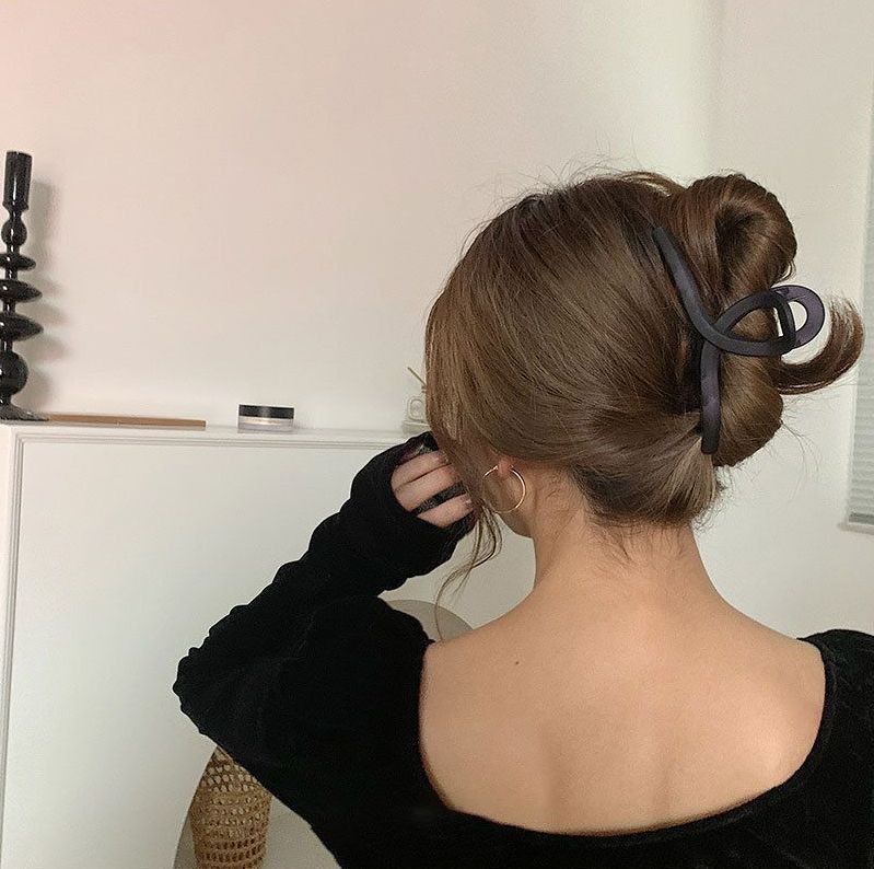 バンスクリップ ヘアクリップ レディース ヘアアクセサリー べっ甲柄 クロス 商品画像3