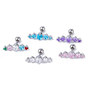 スタッドピアス アクセサリー レディース 女性 婦人用 ラインストーン シルバーカラー キラキラ かわいい キュート おしゃれ シンプル 贈り物 プレゼント オフィス デイリー 大人可愛い