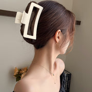 バンスクリップ ヘアクリップ レディース 女性 ヘアアクセサリー まとめ髪 髪留め ヘアアレンジ スクエア 四角 大きめ 単色 無地 シンプル ファッション小物