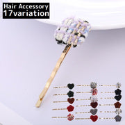 ヘアピン アメピン ヘアクリップ レディース ヘアアクセサリー 髪留め 髪飾り ヘアアレンジ ニット 毛糸 星 ハート 四角 円形