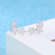 スタッドピアス レディース アクセサリー ラインストーン 星 スター 上品 エレガント カジュアル シンプル デイリー キラキラ プレゼント ギフト 贈り物 お祝い 記念日 誕生日 デート 女子会 パーティー お呼ばれ お出かけ 普段使い 雑貨 ファッション小物 かわいい おしゃれ きれいめ フェミニン 彼女 女性 五芒星 シルバーカラー