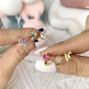 スタッドピアス キャッチピアス レディース アクセサリー 耳飾り ラインストーン 蝶 四角 小さい 可愛い おしゃれ 上品 女性用 婦人用 ファッション小物 記念日 誕生日 贈り物 プレゼント ギフト 外出 お出掛け 普段使い デイリー