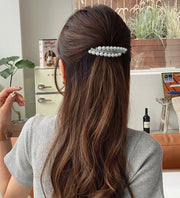 バレッタ レディース 女性用 ヘアアクセサリー ヘアクリップ 髪留め 髪飾り フェイクパール ラインストーン フォーマル 大人 まとめ髪 リボン 蝶結び 大きめ ヘアアレンジ エレガント 入学式 入園式 ウエディング かわいい