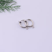 イヤリングパーツ フープ 片耳用 13mm 平皿 カン付き 輪っか アクセサリーパーツ ノンホールピアス ハンドメイド DIY