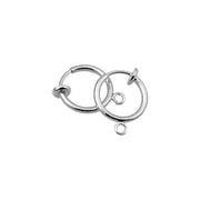 イヤリングパーツ フープ 片耳用 13mm 平皿 カン付き 輪っか アクセサリーパーツ ノンホールピアス ハンドメイド DIY
