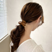 ワイヤーポニー ヘアワイヤー レディース 女性 ヘアアクセサリー 巻き付け フェイクレザー アレンジ おしゃれ シンプル