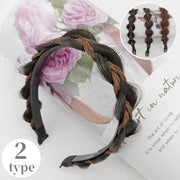 カチューシャ ヘアクリップ 三つ編み 編み込み レディース ヘアアクセサリー ヘアアレンジ つけ毛 ポイントウィッグ 部分かつら 黒髪 茶髪