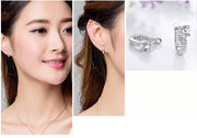 ピアス 両耳用 フープピアス アクセサリー レディース 女性 婦人 ループピアス U字型 ラインストーン 上品 おしゃれ かわいい ギフト プレゼント ファッション雑貨