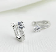ピアス 両耳用 フープピアス アクセサリー レディース 女性 婦人 ループピアス U字型 ラインストーン 上品 おしゃれ かわいい ギフト プレゼント ファッション雑貨