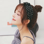 カチューシャ レディース ヘアアクセサリー 髪飾り 髪留め 布製 幅広 リボン ドット 水玉 カジュアル おしゃれ 可愛い レトロ感 ヘアアレンジ まとめ髪 プレゼント 贈り物