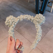 カチューシャ ヘアバンド ヘッドアクセサリー レディース ヘアアクセサリー 耳付き クマ耳 もこもこ ふわふわ ボア やわらか 無地 髪飾り 大人可愛い かわいい キュート ヘアアレンジ おしゃれ カジュアル 婦人 女性 普段使い 女性 ピンク イエロー グリーン グレー ブラウン 茶