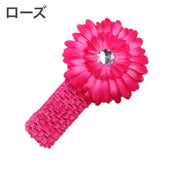 ヘアバンド ヘッドバンド 子供用 ベビー キッズ 女の子 ヘアアクセサリー 髪飾り フラワー コサージュ お花 存在感 大きめ ラインストーン 赤ちゃん 赤ん坊 乳児 ヘアーバンド ヘアアレンジ 可愛い おしゃれ 写真撮影 記念フォト 外出 お出掛け