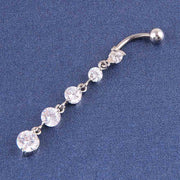 ボディピアス へそピアス 単品 レディース 女性 アクセサリー へそピ 軟骨 耳たぶ ヘリックス ラインストーン 揺れる ロング ゆらゆら シンプル おしゃれ キラキラ きれいめ 定番 1個 白 緑 青 ピンク