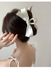 バンスクリップ ヘアクリップ レディース ヘアアクセサリー 髪留め 髪飾り ヘアアレンジ リボン かわいい おしゃれ
