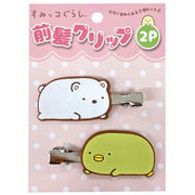 ヘアクリップ 2個セット すみっコぐらし 髪留め 前髪クリップ ヘアアクセサー キッズ 女の子 for 子供 キャラクター かわいい こども 子ども