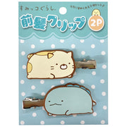 ヘアクリップ 2個セット すみっコぐらし 髪留め 前髪クリップ ヘアアクセサー キッズ 女の子 for 子供 キャラクター かわいい こども 子ども