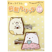 ヘアクリップ 2個セット すみっコぐらし 髪留め 前髪クリップ ヘアアクセサー キッズ 女の子 for 子供 キャラクター かわいい こども 子ども