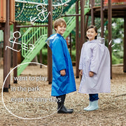 子供用レインコート キッズ ランドセルの上から 着られる レインコート 雨合羽 カッパ 雨具 レインウェア 雨の日 男の子 女の子 無地 単色 小学校 通学 こども 子ども レインウエア