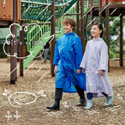 子供用レインコート キッズ ランドセルの上から 着られる レインコート 雨合羽 カッパ 雨具 レインウェア 雨の日 男の子 女の子 無地 単色 小学校 通学 こども 子ども レインウエア