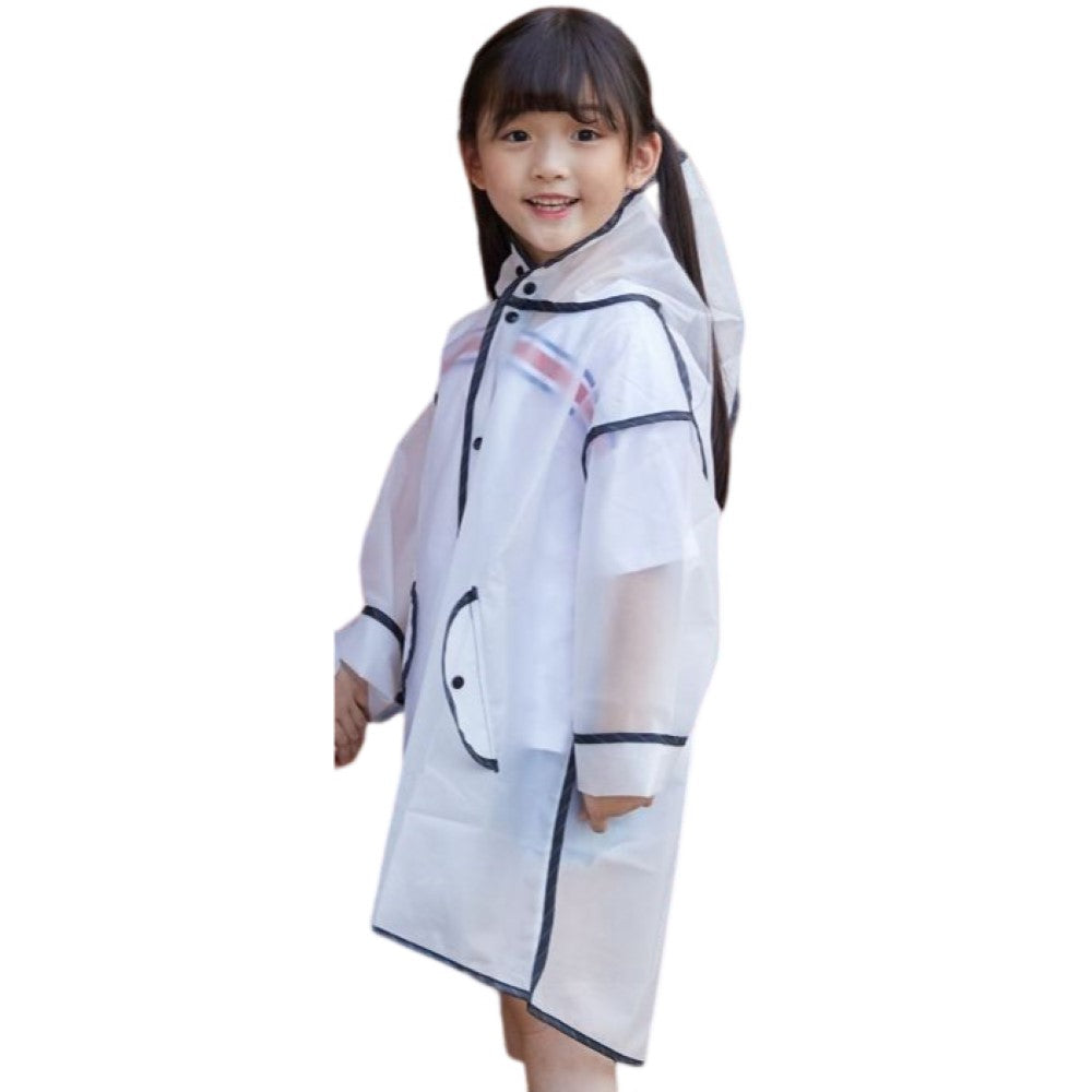 レインコート フード付き キッズ ジュニア ベビー 子供 男の子 女の子 カッパ 雨合羽 雨がっぱ ボタン テールカット タッセル とんがり帽子 レインウェア レインポンチョ 雨具 シンプル クリア おしゃれ 女児 男児 子ども用 こども用