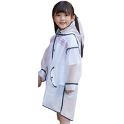 レインコート フード付き キッズ ジュニア ベビー 子供 男の子 女の子 カッパ 雨合羽 雨がっぱ ボタン テールカット タッセル とんがり帽子 レインウェア レインポンチョ 雨具 シンプル クリア おしゃれ 女児 男児 子ども用 こども用
