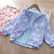 ウインドブレーカー 子供服 キッズ ベビー ジュニア 女の子 男の子 アウター 上着 ジャンパー ジャケット 長袖 フード付き かわいい おしゃれ 鳥 昆虫 カジュアル ジップアップ ポケット おでかけ 防寒
