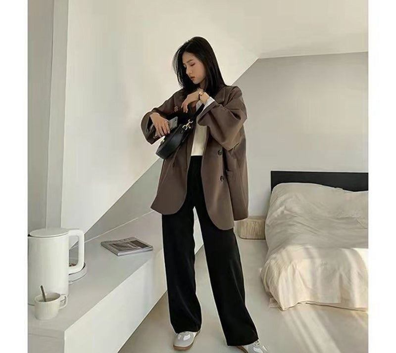 テーラードジャケット レディース 女性用 ダブル ルーズ ゆったり 商品画像4