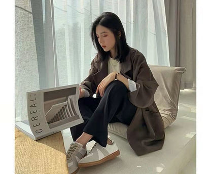 テーラードジャケット レディース 女性用 ダブル ルーズ ゆったり 商品画像5