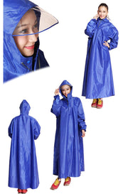 レインコート フード付き カッパ 雨合羽 男女兼用 レインウェア 雨具 ロング カラフル 無地 シンプル スナップボタン 大きいサイズ レディース メンズ