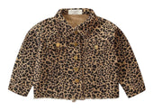 ジャケット デニムジャケット アウター 上着 キッズ 子供服 ベビー ヒョウ柄 長袖 ボタン おしゃれ かわいい かっこいい 男の子 女の子 カジュアル 着回し お出かけ