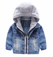 ジージャン Gジャン フード付きデニムジャケット ジーンズジャケット ジップアップ パーカー付き 子供服 こども服 アウター 春秋冬 男の子 女の子 男児 女児 キッズ 羽織り 上着 定番 カジュアル 100cm 110cm 120cm 130cm 140cm