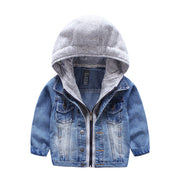 ジージャン Gジャン フード付きデニムジャケット ジーンズジャケット ジップアップ パーカー付き 子供服 こども服 アウター 春秋冬 男の子 女の子 男児 女児 キッズ 羽織り 上着 定番 カジュアル 100cm 110cm 120cm 130cm 140cm