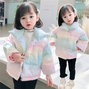 子供用 ダウン風コート 中綿入りコート フード付き ファー付き 長袖 キルティング 女の子 男の子 ベビー キッズ あったか 防寒 70 80 90 100